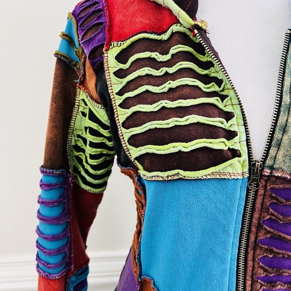 Rising International Multicolor Patchwork Jacket - Picture 3 of 9